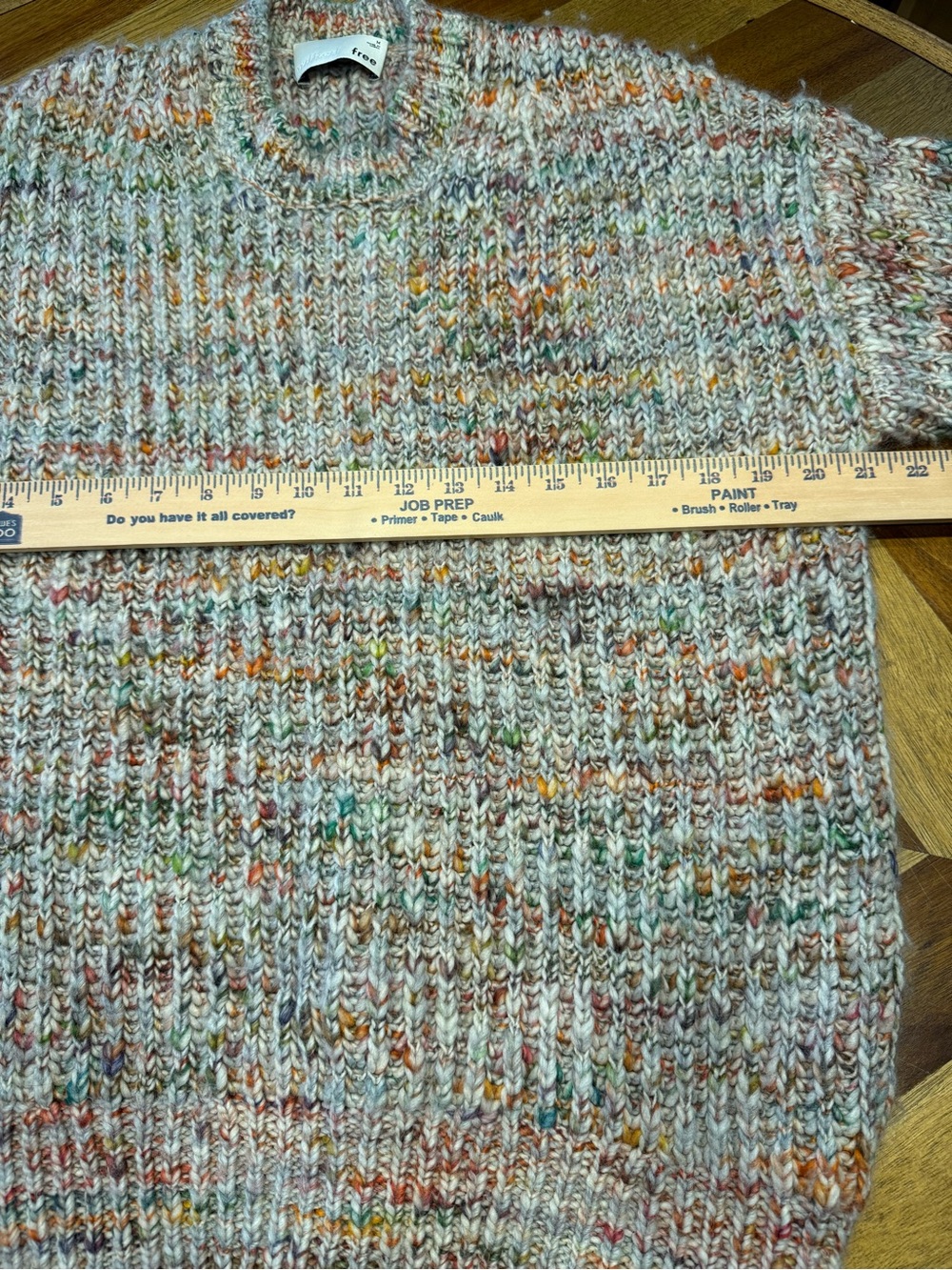 Aritzia Wilfred Free Multicolor Speckled Cream Crewneck Sweater - Picture 6 of 7
